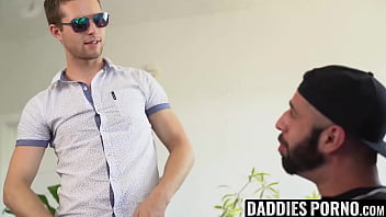 Preview 1 of Xxxwwcom - DaddiesPorno.com - Benjamin Blue &amp_ Romeo Davis - Stepdad giving tips and training his son for a good fuck