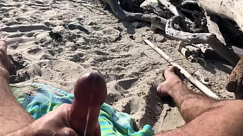 Preview 2 of Choke Puke Cry - Public Southern California beach masterbation.