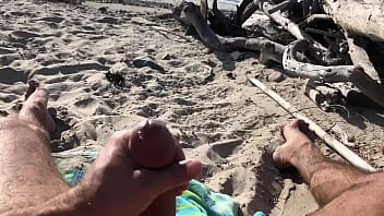 Preview 1 of Choke Puke Cry - Public Southern California beach masterbation.