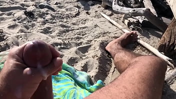 Preview 4 of Choke Puke Cry - Public Southern California beach masterbation.