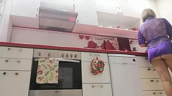 Preview 1 of Big Women Sex In Kitchen - Stepson spy stepmom om the kitchen