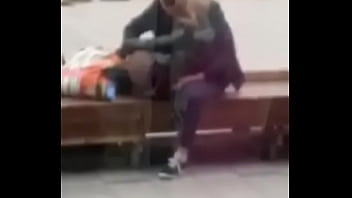 Preview 1 of Nose Pins - Stupid blonde gives blowjob in public