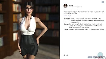 Preview 3 of Sike Mom - LUST ACADEMY #74 &bull_ I like my librarian busty and hot