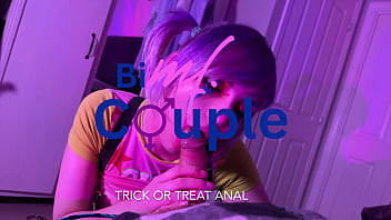 Preview 2 of Slim Naked Girls Forced Fucked - Trick or Treat Clown Takes It In Her ASS