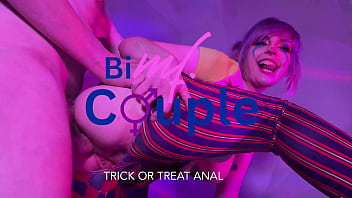 Preview 3 of Slim Naked Girls Forced Fucked - Trick or Treat Clown Takes It In Her ASS
