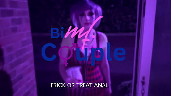 Preview 1 of Slim Naked Girls Forced Fucked - Trick or Treat Clown Takes It In Her ASS