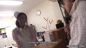 Preview 2 of Man Katana - Japanese nurse,  Mika Kojima comforts a guy,  uncensored