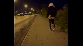 Preview 3 of Sally Squirtz Movie - TRANS FLASHES ASS TO STRANGER TAXI CAR STREET PUBLIC NAKED