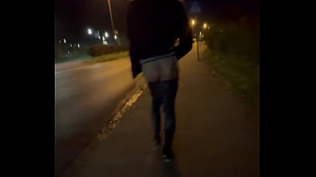 Preview 1 of Sally Squirtz Movie - TRANS FLASHES ASS TO STRANGER TAXI CAR STREET PUBLIC NAKED