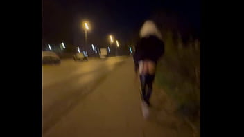 Preview 4 of Sally Squirtz Movie - TRANS FLASHES ASS TO STRANGER TAXI CAR STREET PUBLIC NAKED