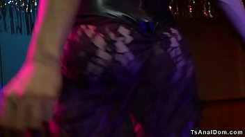 Preview 1 of New Porn Sex Com - Shemale stripper anal fucks sound guy