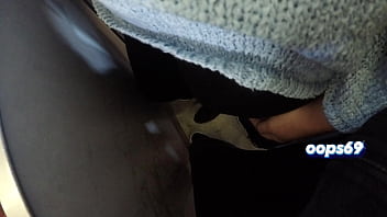 Preview 4 of Men Hend Sex - I Felt it with my Hand | He wasn&#039_t Wearing Underwear inside. My Cuckold Lover Husband saw me Touching someone else&#039_s Dick on the Train. All Three of us Liked it.
