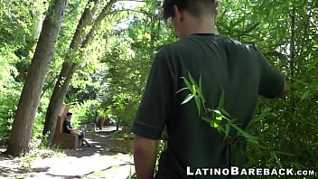 Preview 1 of Mom Anzl - Young latinos Wilson and Alan barebacking in the woods