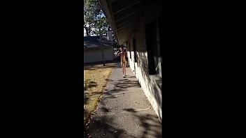 Preview 1 of Millian Blu Threesome - Fit bodied brave women go out Naked in public. Nude outdoor exhibitionism! Slim &amp_ Sexy