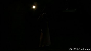 Preview 1 of Sunnydevl Rokajal Xxxhdcom - Busty Asian shemale bangs tied man