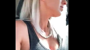 Preview 1 of Areb Saxy - Amazing blonde masturbate in car - more at MyDate2020.tumblr.com