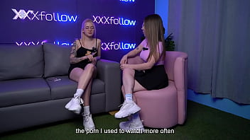 Preview 3 of Hd Sex 724 Kbs - XXXfollow #1 Emma Fiore &amp_ Dani Ortiz- JOI,  sloppy blowjob,  hot kisses and big tits- Podcast