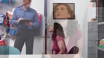 Preview 1 of Riley Shy Cum - Horny officer caught a shoplifter teen