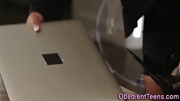 Preview 1 of Free Teen Sex Videos - Cock blowing teen whore with small tits