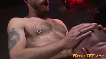 Preview 2 of Sauna Porno Vk Teen - Jockstrap hottie bends over for bareback pounding