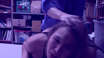 Preview 1 of Faje Interview - Amazing deep throat by a hot shoplifter teen at the mall security office!