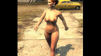 Preview 1 of Desk Twins Webcam - Sexy chick walks down a dirty street