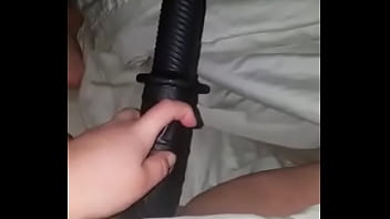 Preview 2 of Big Ass Anal Sound - Taking 10 inch black dildo