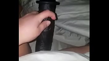 Preview 4 of Big Ass Anal Sound - Taking 10 inch black dildo