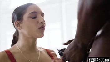 Preview 2 of Pussy Lick And Fuck - Cute brunette teenie wants to try a huge BBC