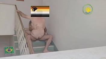 Preview 4 of Xxxhds Holyotuib - sexo na escada da nossa casa