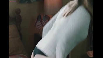 Preview 3 of Teen Girls Public Bus - Elizabeth Olsen in a thong