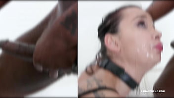 Preview 3 of Sasha Gray Solo - Freya Dee takes black cocks only in the ass and drinks african champagne IV445