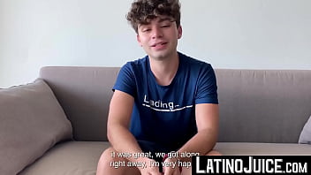 Preview 1 of Fake Taxi Blondie Big Boobs - LatinoJuice.com - Lucca &amp_ Joe Dave - Making my bisexual boyfriend Joe Dave scream hard from our bareback session