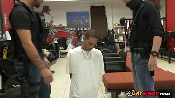 Preview 2 of Msri Girls - Gay Jocks join wild interracial sex at the barbershop with BBC.