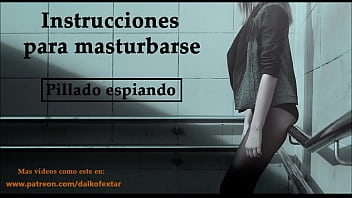 Preview 3 of Sexnage Video - Instrucciones para masturbarse en espa&ntilde_ol. Te pillaron espiando. JOI