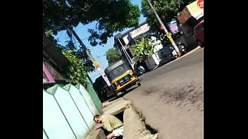 Preview 2 of Husband Porn Human Toilet Femdom - Desi Uncle urinating roadside