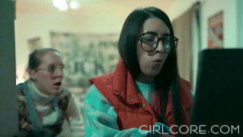 Preview 1 of Jav Darty - GIRLCORE Nerdy Lesbians Blinded By Science &amp_ Hot Virtual MILF