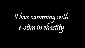 Preview 1 of Bianca Neuve - I love cumming with  e-stim in chastity