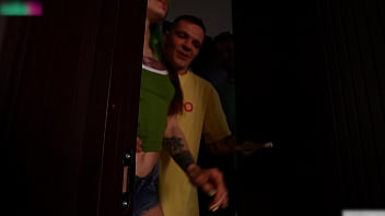 Preview 1 of Fuck Reap Porn Hd - Epic Foursome Night: Two Naughty Girls Inviting Guys for a Steamy Orgy