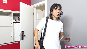 Preview 1 of Prostate Bisexual - TS Beauty Gabrielly Ferraz Seduces The Masseur Into Barebacking Her Butt