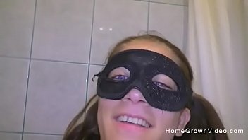 Preview 3 of 2018 Year Sene Leone - Horny brunette nympho gets fucked in the bathroom