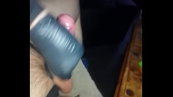 Preview 4 of Class Room Xxx Pron Vidios - Masturbation avec un gant noir