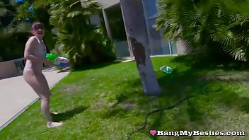 Preview 1 of Black Basketball 3 Way - Emma Hix &amp_ Pals Suck &amp_ Fuck Big Meaty Dick In FFFM Group Fun
