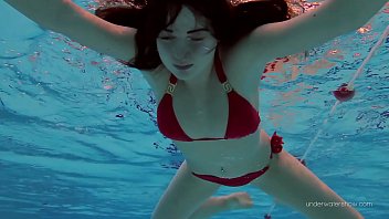 Preview 2 of Family Stocks First - Horny teen Katy swims and shows sexy butt