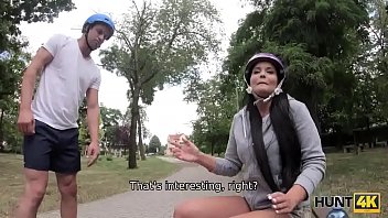 Preview 1 of Mom And Son Touch Each Other - HUNT4K. Couple of roller skaters needs cash so why chick undresses