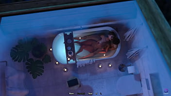 Preview 4 of Boy And Grilsex Com - Touching My Horny Stepmom&#039_s Pussy While Bathing Together - 3D Hentai Animated Porn - Life in Santa County