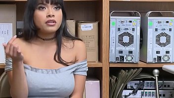Preview 1 of Lesbian Basketball Threesome - Hot and sexy latina teen was caught
