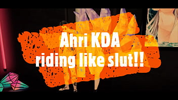 Preview 1 of Mom Daughter Lesbian Sex - Ahri KDA riding like slut / imvu