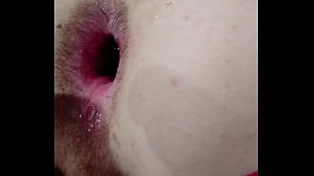 Preview 4 of Alison Typr - Homemade skinny teen twink gapes hairy ass with a big toy dildo
