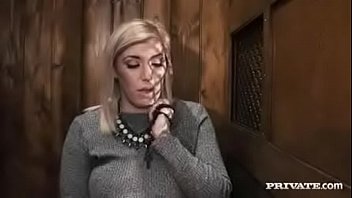 Preview 1 of Oiling Her Boobs - my priest helps me with my demons